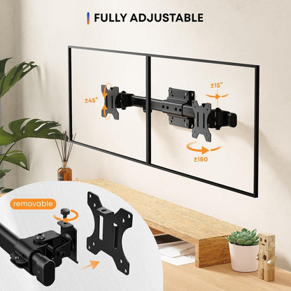 Dual Monitorhalterung Adapter für 13-27 Zoll Monitore, VESA