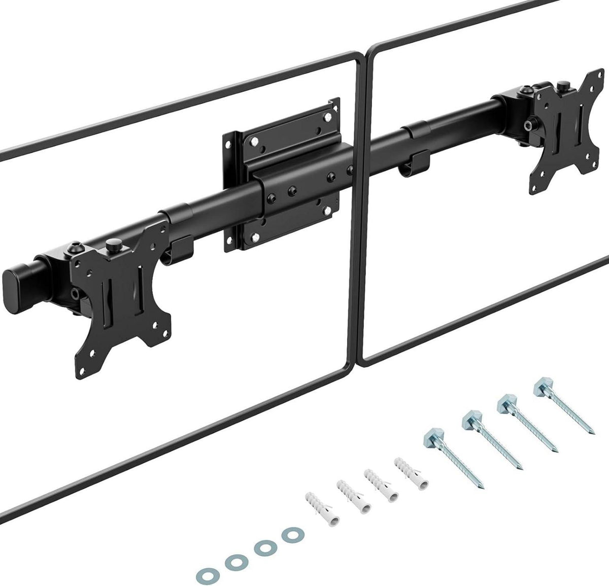 Dual Monitorhalterung Adapter für Monitor 13-27 Zoll, Max. 10kg