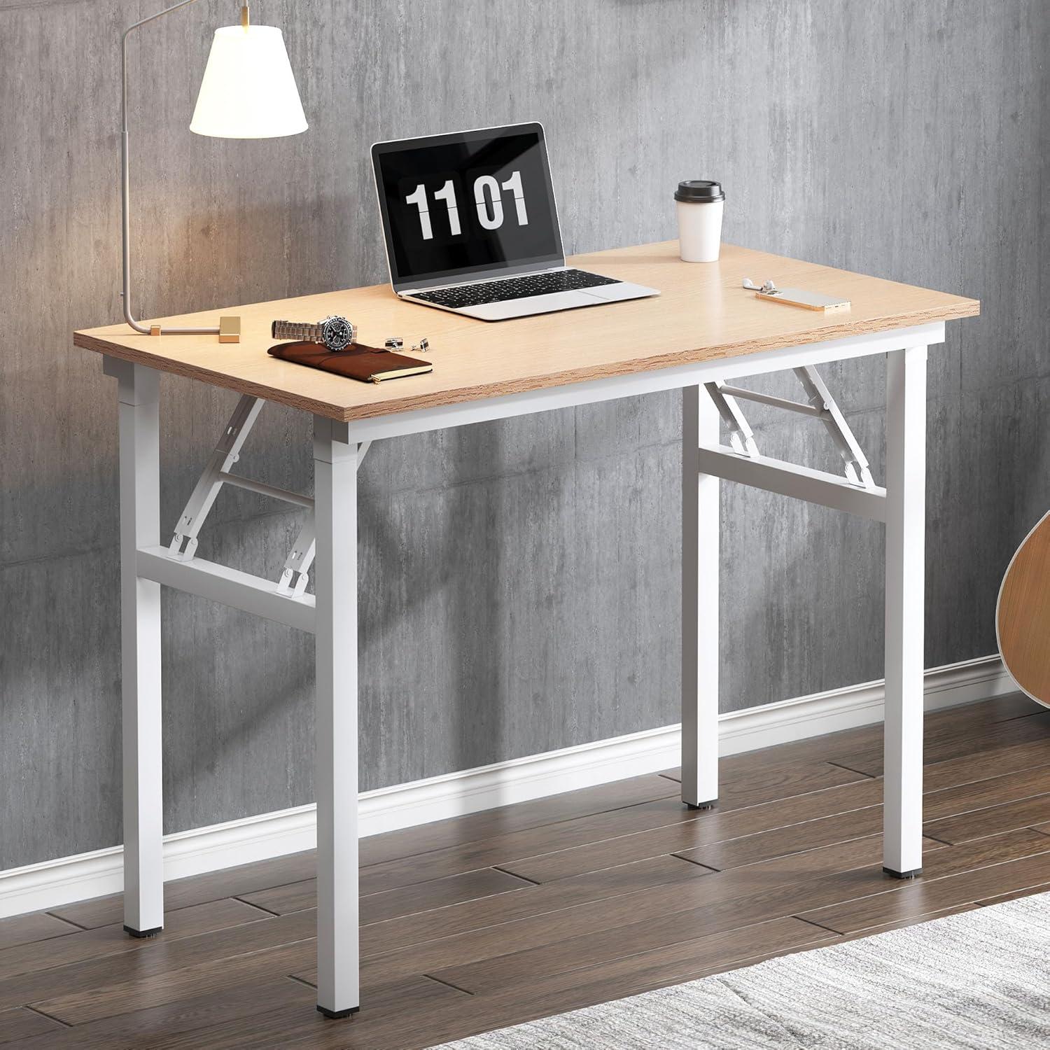 Klapptisch 80x40 cm Metallrahmen Bürotisch Eckschreibtisch