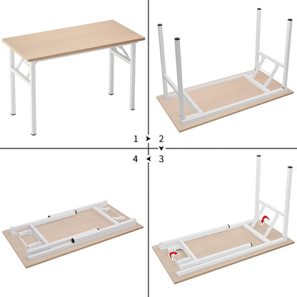 SogesHome Klapptisch 120x60x75 cm Computertisch PC Schreibtisch Büroarbeitsplatz