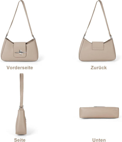 Tasche Klein Vintage Schultertasche Reißverschluss Clutch