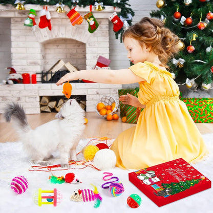 Katzen-Adventskalender 24-tlg. Interaktives Spielzeug Set