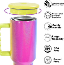 AGH life 40oz Thermobecher Rainbow Design mit Henkel