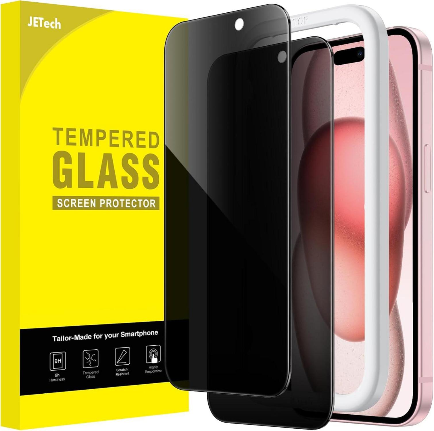 iPhone 15 6,1 Zoll Sichtschutz 2 Stück Glas Schutzfolie