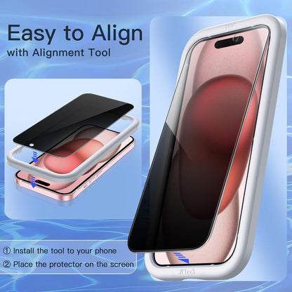 Sichtschutz iPhone 15 6,1 Zoll Schutzfolie 2er Pack Einfache Installation