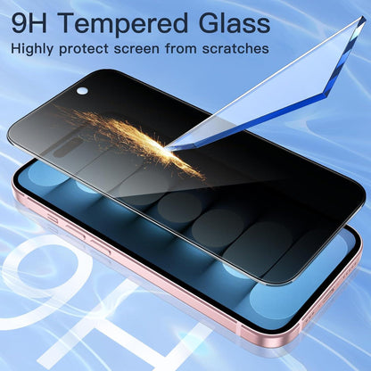 Sichtschutz für iPhone 15 6,1 Zoll Gehärtetes Glas Schutzfolie 2 Stück