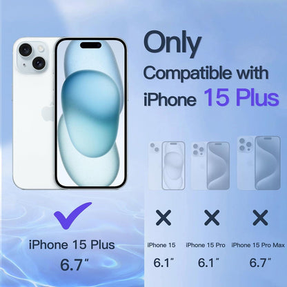 Sichtschutz Glasfolie iPhone 15 Plus 6,7 Zoll 9H 2 Stück