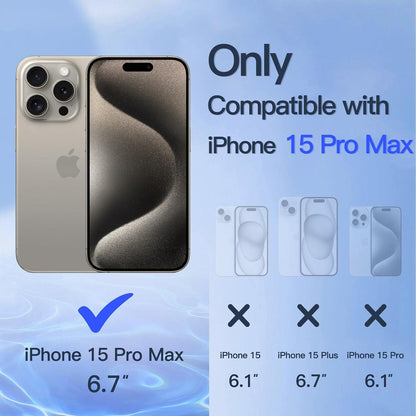 Sichtschutz iPhone 15 Pro Max 6,7 Zoll 2 Stück Anti-Spähen Glasfolie