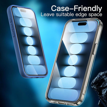 Schutzfolie für iPhone 15 Pro Max 6,7 Zoll 3er Pack 9H Glas Anti Fingerabdruck