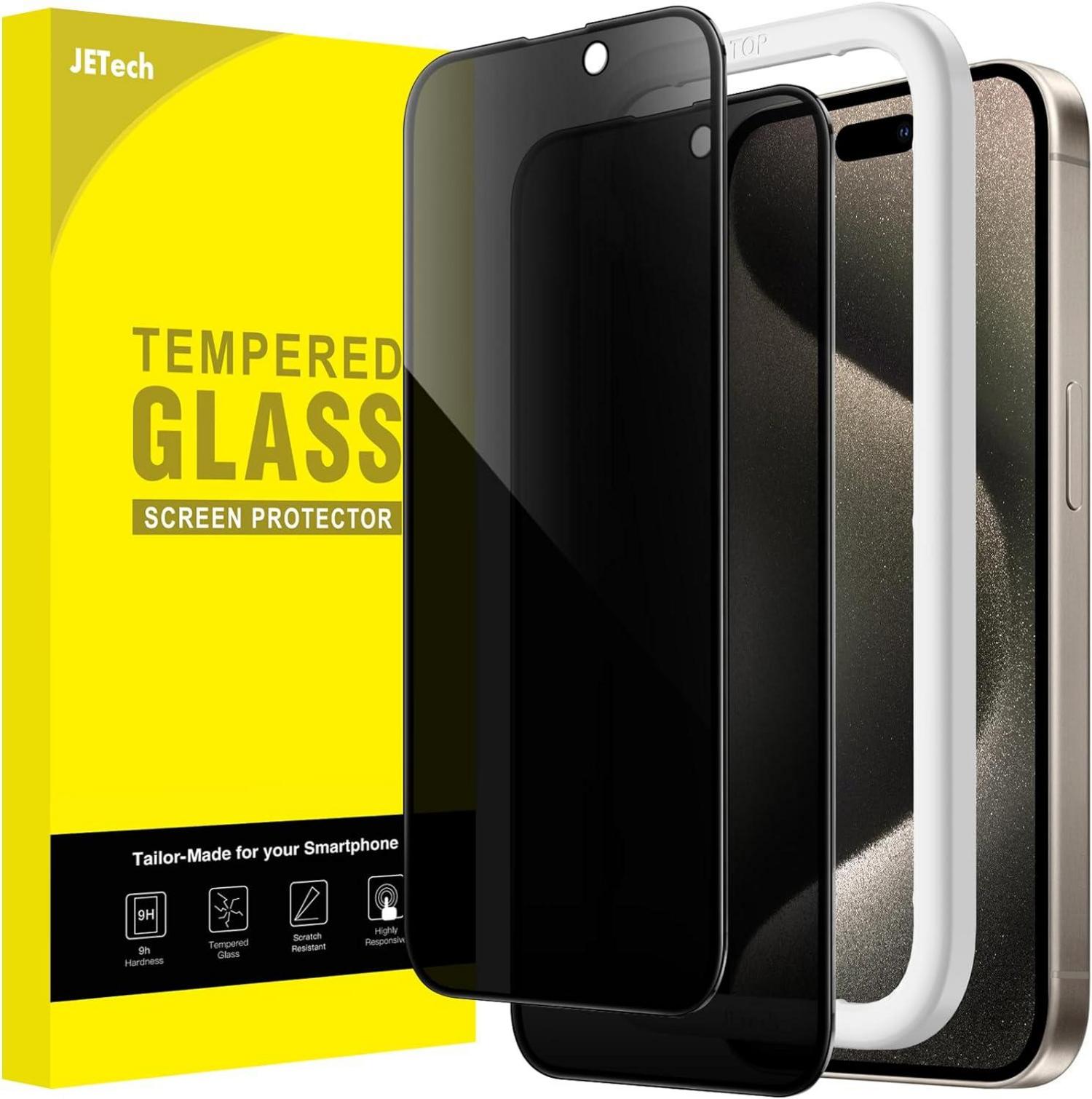 Sichtschutz Full Screen iPhone 15 Pro Max 6,7 Zoll 9H 2 Stk
