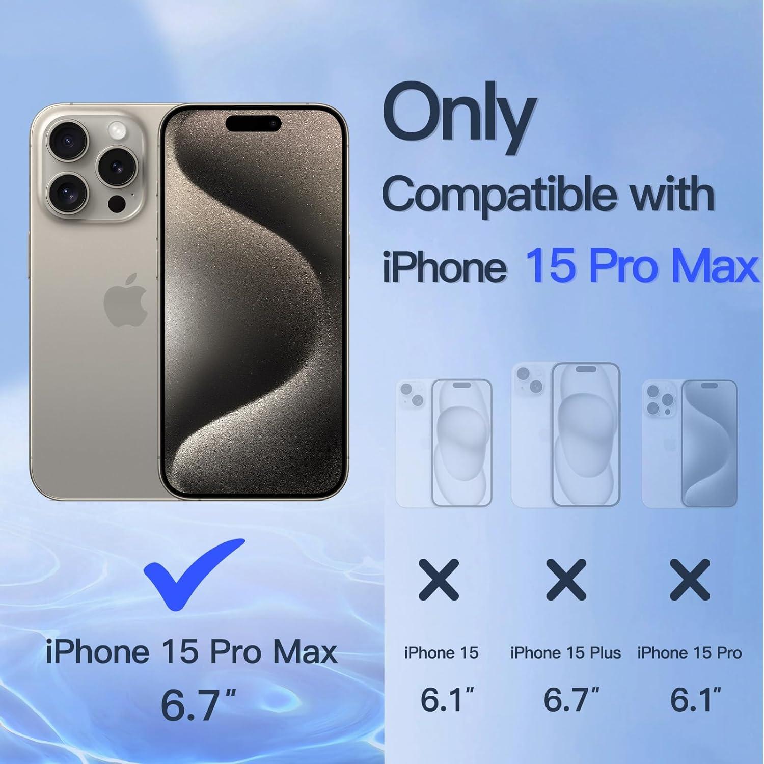 Sichtschutz Full Screen iPhone 15 Pro Max 6,7 Zoll 9H 2 Stk