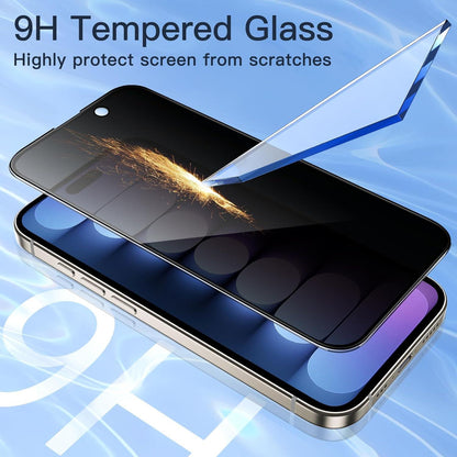JETech Sichtschutz Full Screen Panzer Schutzglas Folie iPhone 15 Pro Max