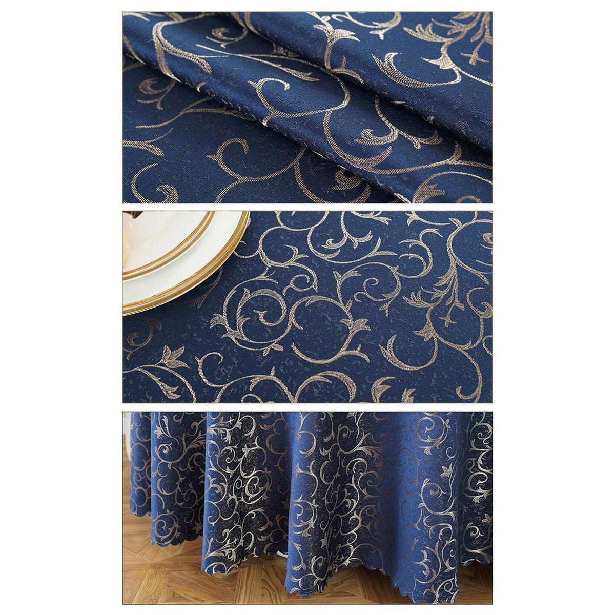Runde Jacquard Tischdecke Bordeaux 360 cm – Elegant & Pflegeleicht