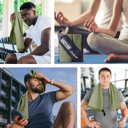 Schnelltrocknendes Microfaser Handtuch Set für Sport und Reisen - 2er