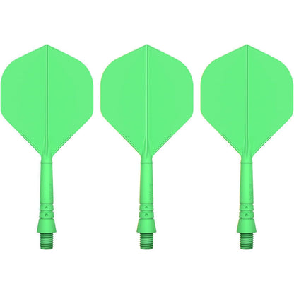 Dartschäfte und Flights 3er-Set Grün-2ba in Kristall
