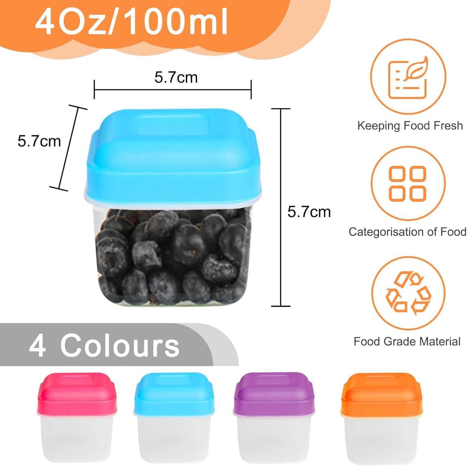 12er Set Transparente Aufbewahrungsdosen 100ml mit
