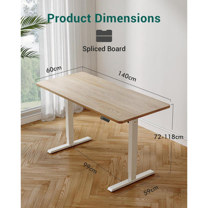 FEZIBO Elektrischer Schreibtisch 140x60 cm