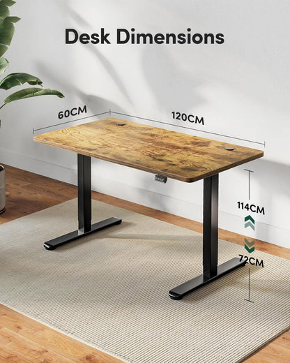 FEZIBO Elektrischer Schreibtisch 120 x 60 cm