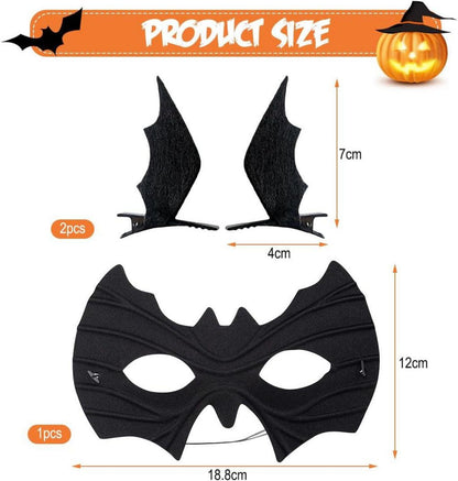 Fledermaus Maske Haarspangen Set Halloween Zubehör Party