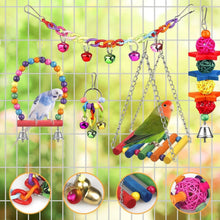Buntes Vogelspielzeug für Sittiche