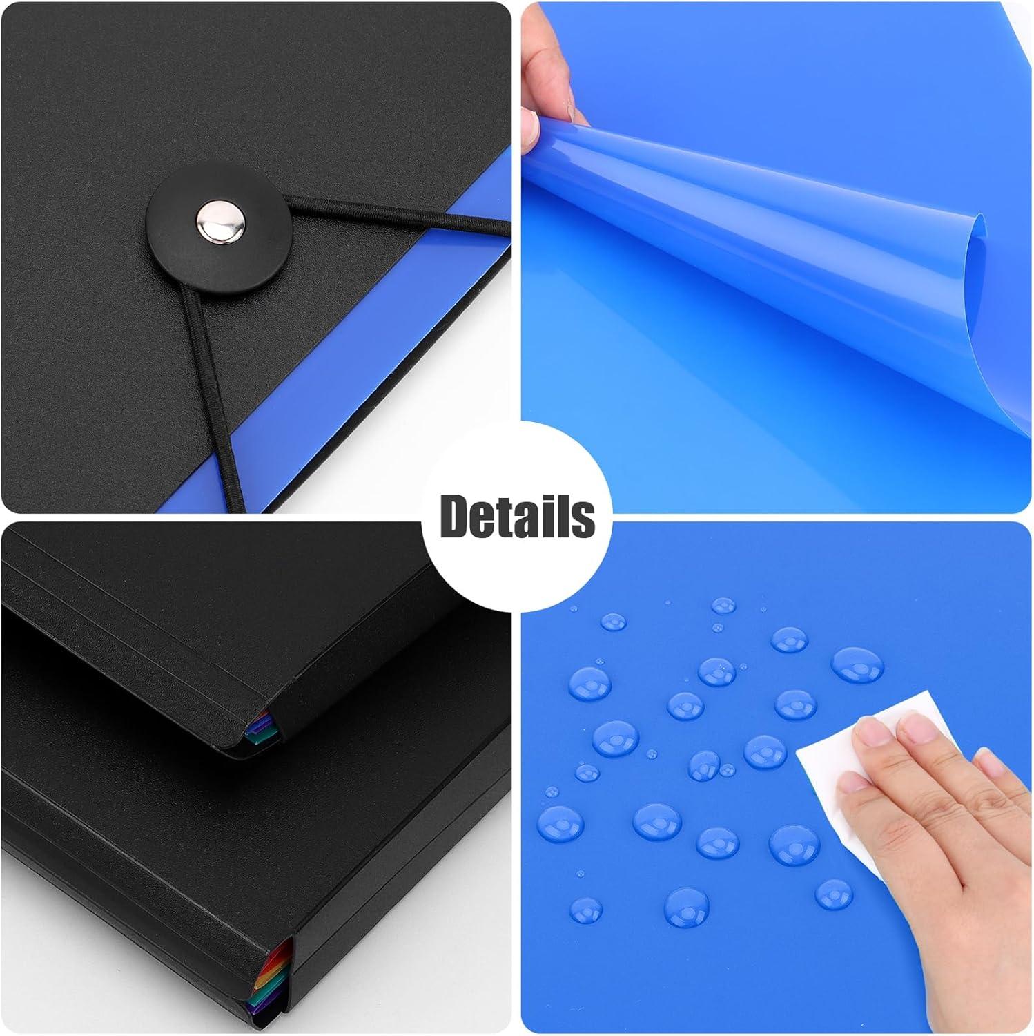 Uquelic A4 Dokumentenmappe 6er Pack Kunststoff-Ordner Ordner Organizer A4 Abheftbar Folientasche