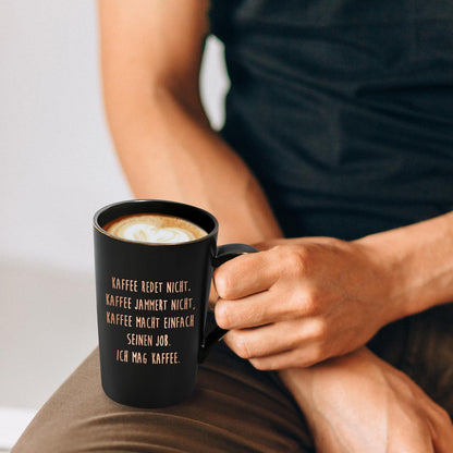 Joymaking Marmor Kaffeetasse 400ml Schwarz Geschenk Box mit Spruch