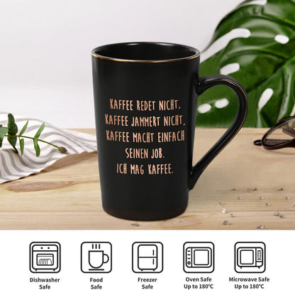 Joymaking Lustiges Kaffeetassen Geschenk für Arbeitskollege Chef - 400ml Schwarz