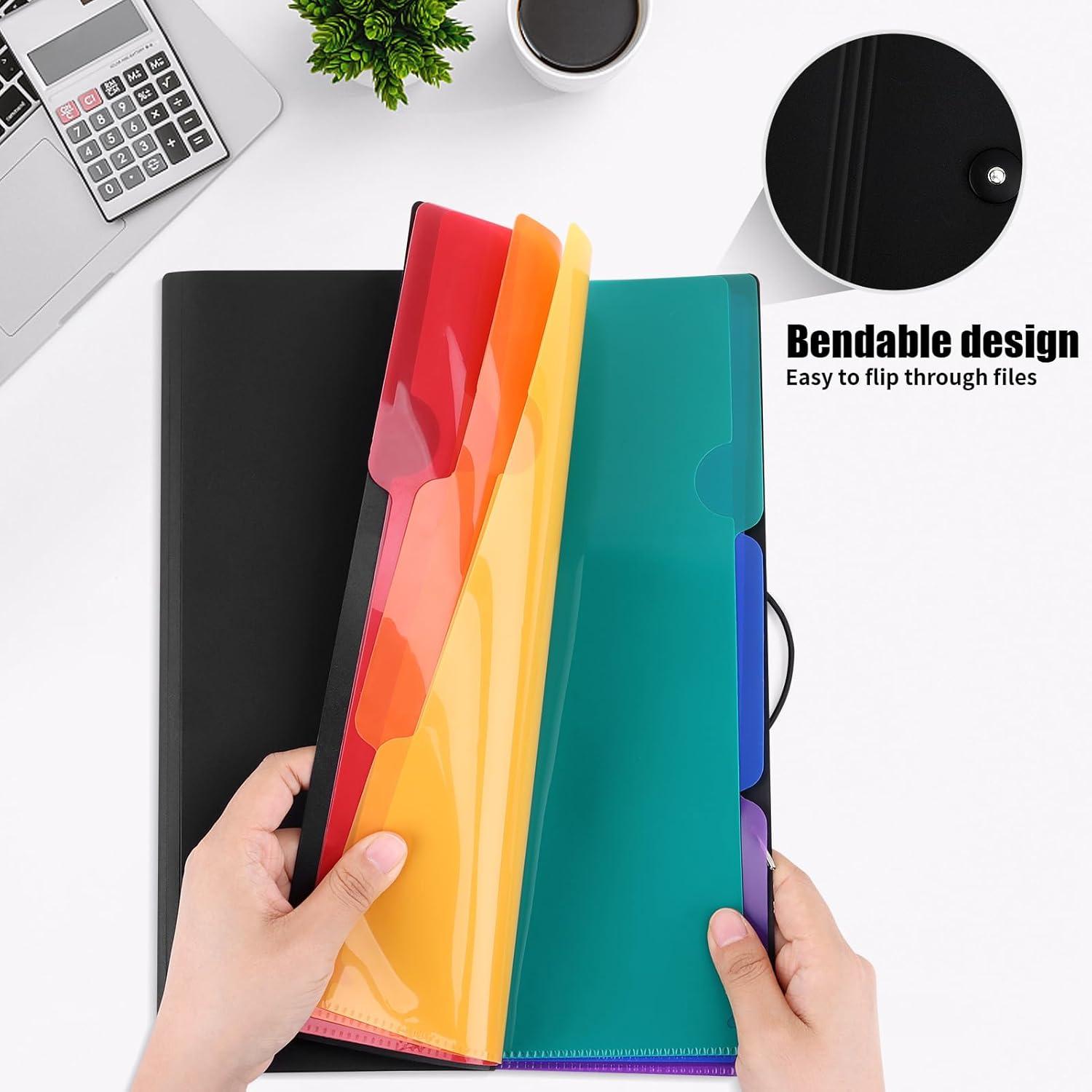 A4 Dokumentenmappe Organizer Dokumententasche Abheftbar Folientasche 6er Pack