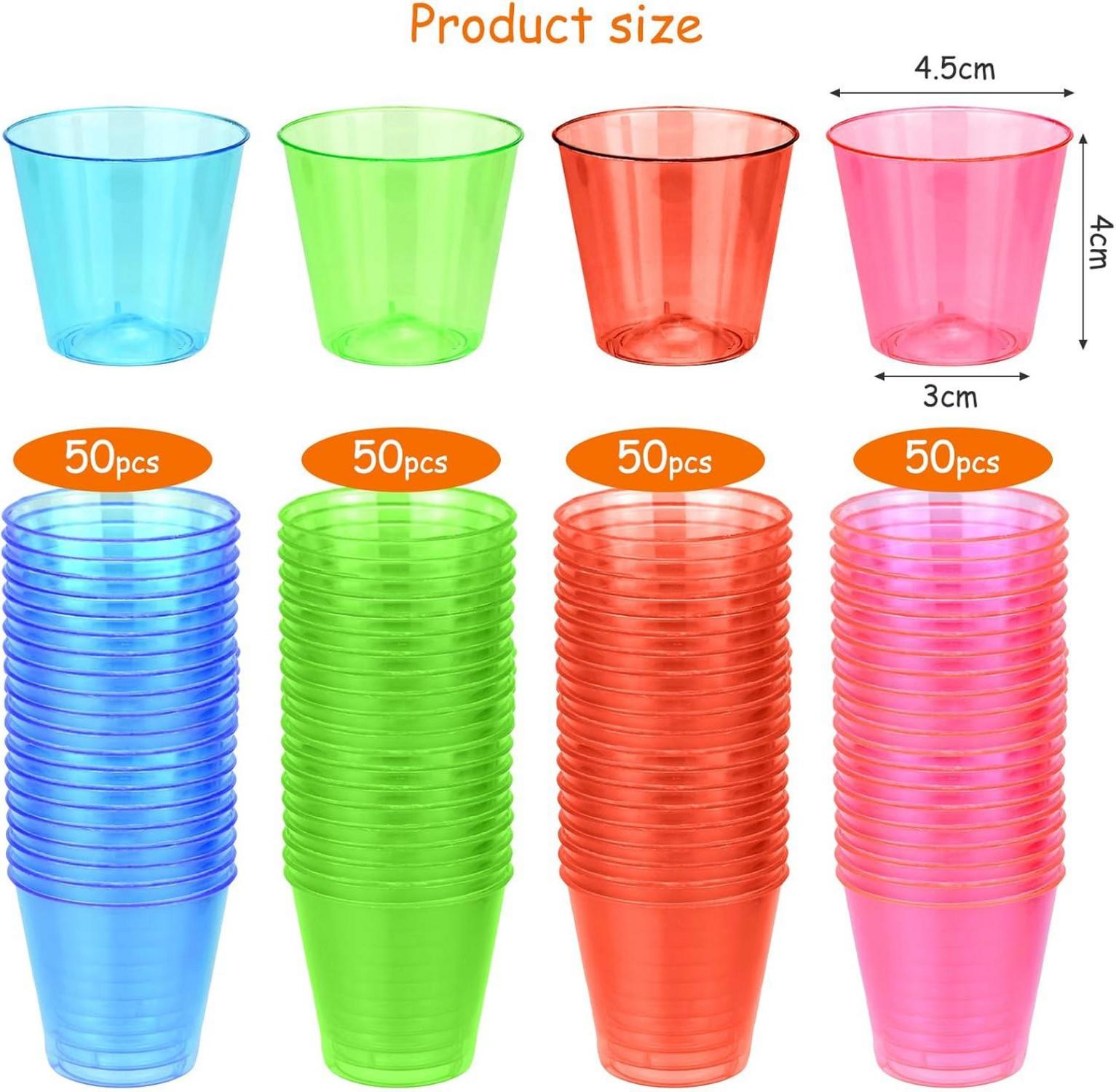 200er Set 30ml BPA-freie Plastik Schnapsgläser in