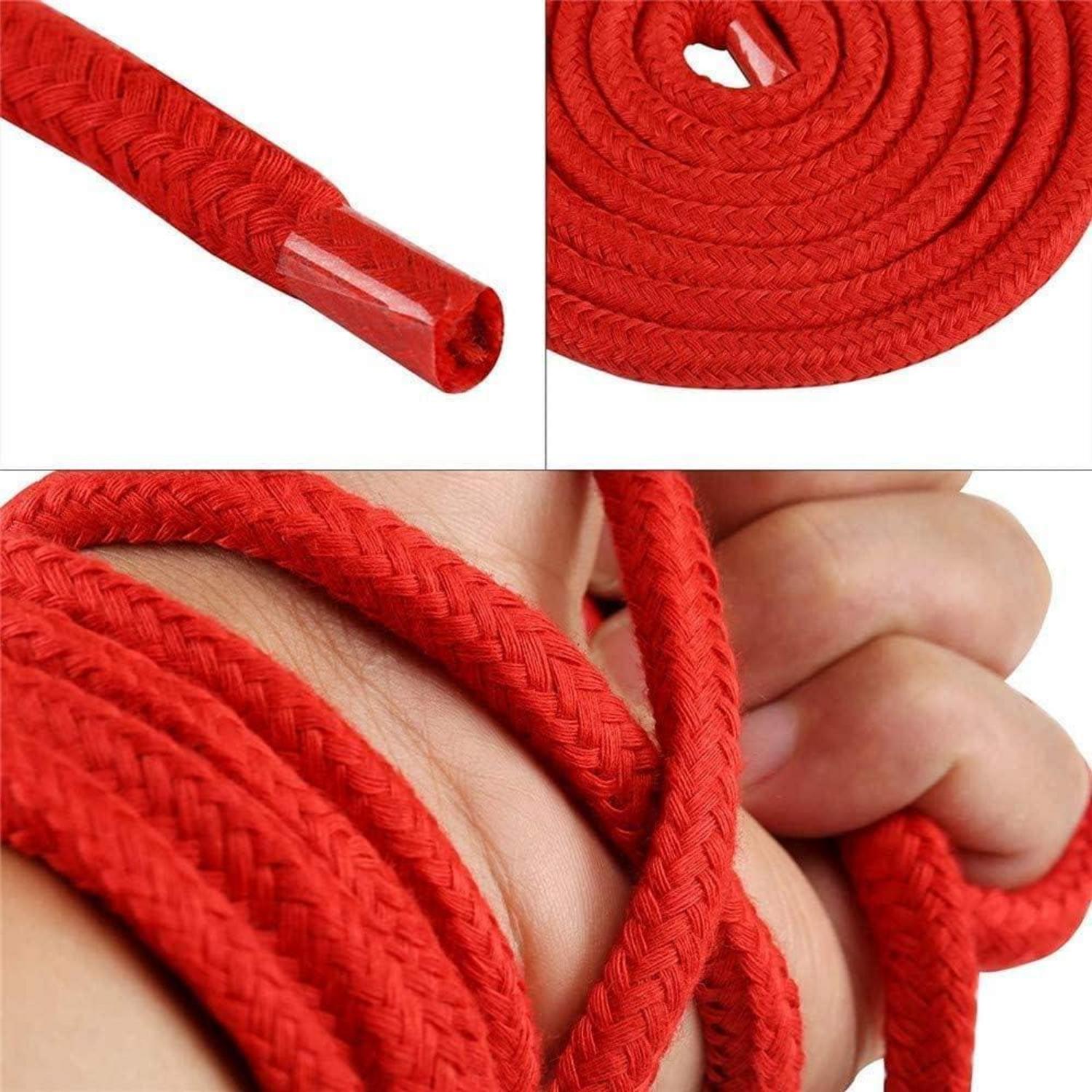 Bondage Seil Set 10m Baumwolle SM Fesselset Paare Schwarz Rot