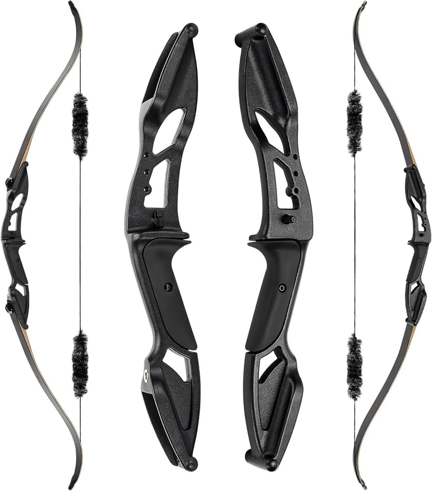 REAWOW45 Pfund Recurve Bogen Glasfaser Ahorn Bambus Bogenschießen Set