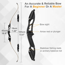 REAWOW45 Pfund Recurve Bogen Set Bambuslaminiert Outdoor