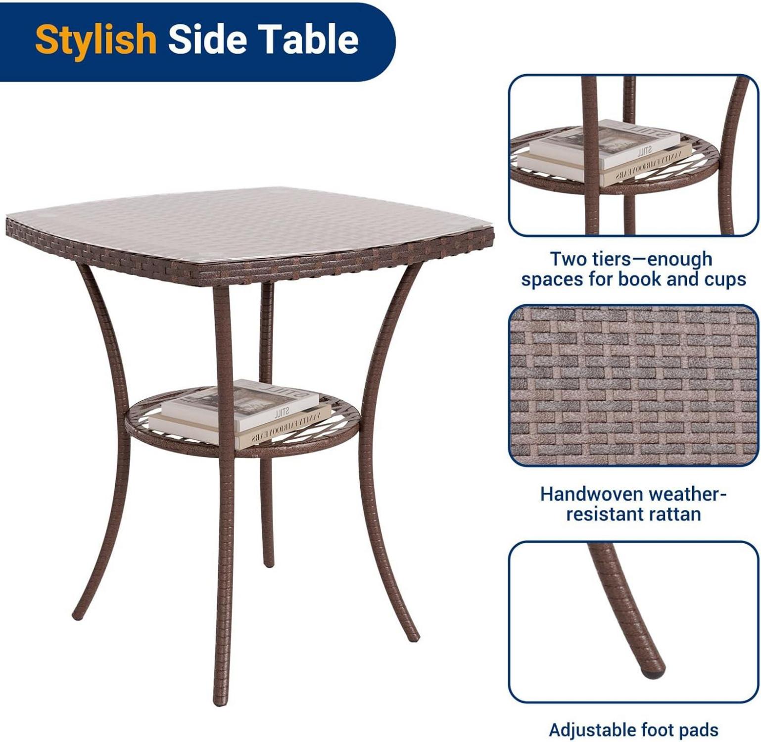 Gartenmöbel Set 3-Teilig Lounge Polyrattan Terrasse Personen