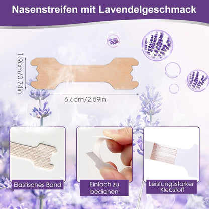MYMYLIKE Nasenpflaster Lavendelgeschmack 60 Stk Besser Atmen Schnarchen Sport