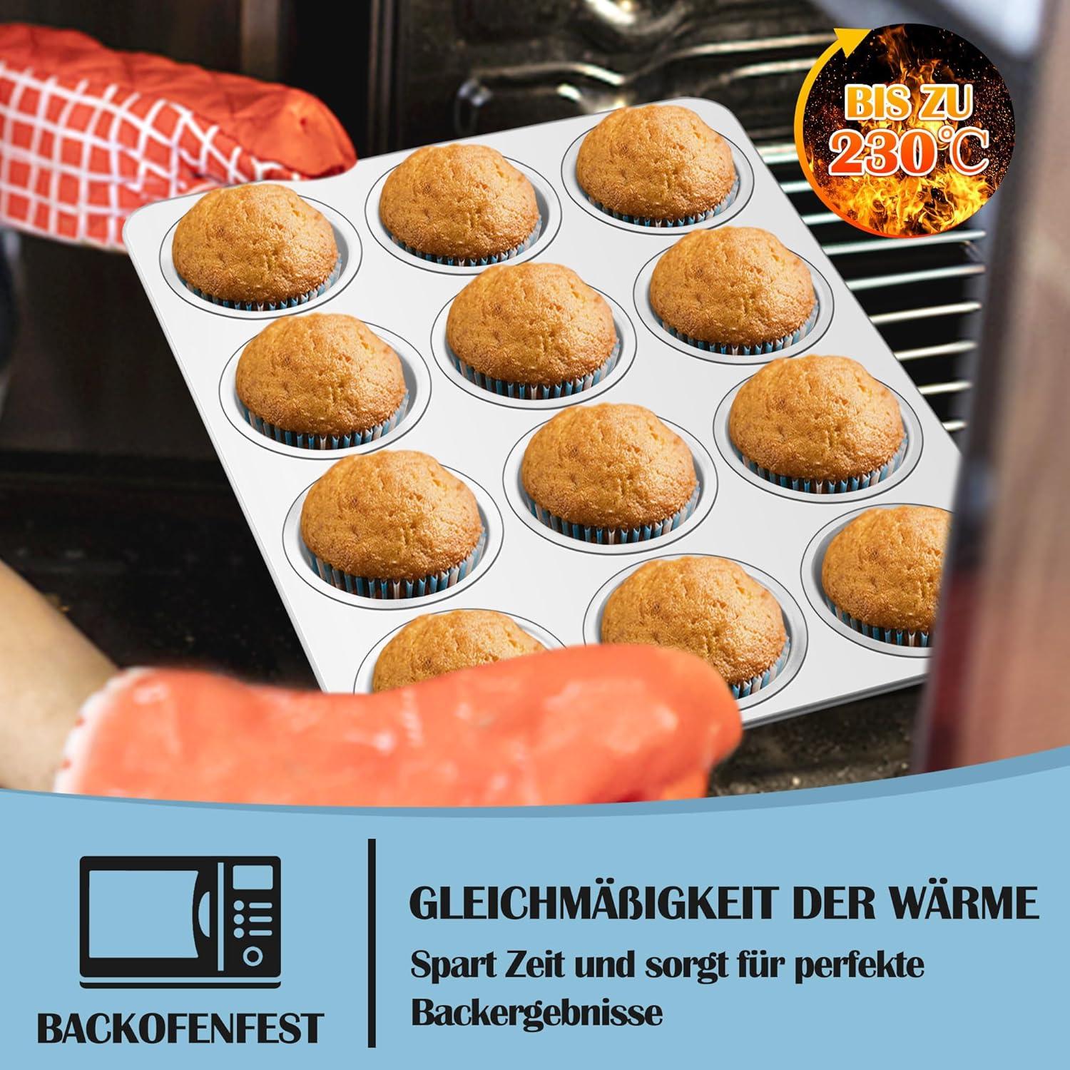 Edelstahl Muffinform 2er Set aus hochwertigem Material