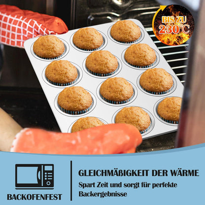 Edelstahl Muffinform 2er Set aus hochwertigem Material