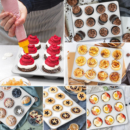 Edelstahl Muffinform Set 2er Hochwertige Cupcake Backform