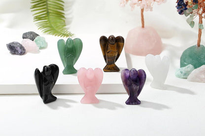 50mm Amethyst Engel Figur Schutzengel Kristall Statue Reiki Geschenke