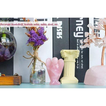 Engel Figur Rosenquarz Kristalle 50mm Natürliche Edelsteine