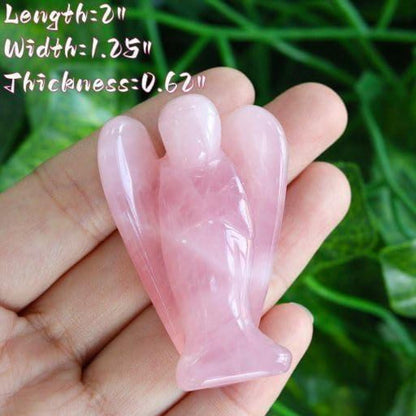 Engel Figur Rosenquarz Kristalle 50mm Natürliche Edelsteine