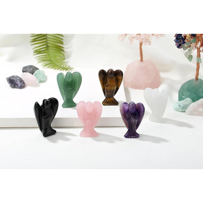 Engel Figur Rosenquarz Kristalle 50mm Natürliche Edelsteine