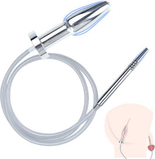 2-in-1 Dilator Harnröhre Analplug Edelstahl Hohl Anal Plug