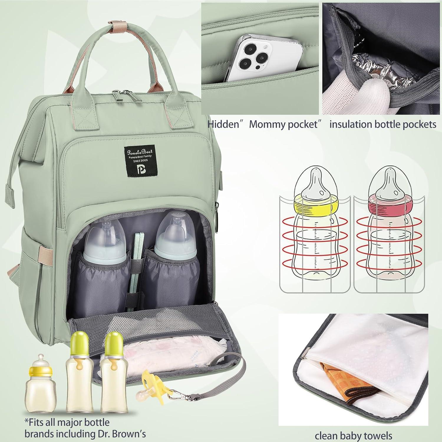 Baby Wickelrucksack mit Großer Kapazität und Wickelunterlage