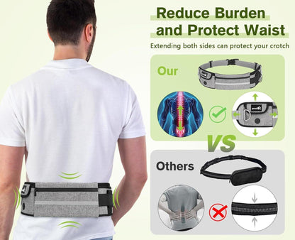 Joggingleine mit Bauchgurt für große Hunde bis 100kg Grau