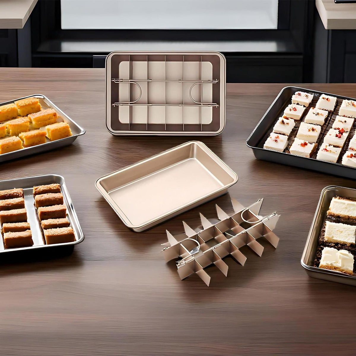Brownie Backform mit Trennwänden – 18 Portionen