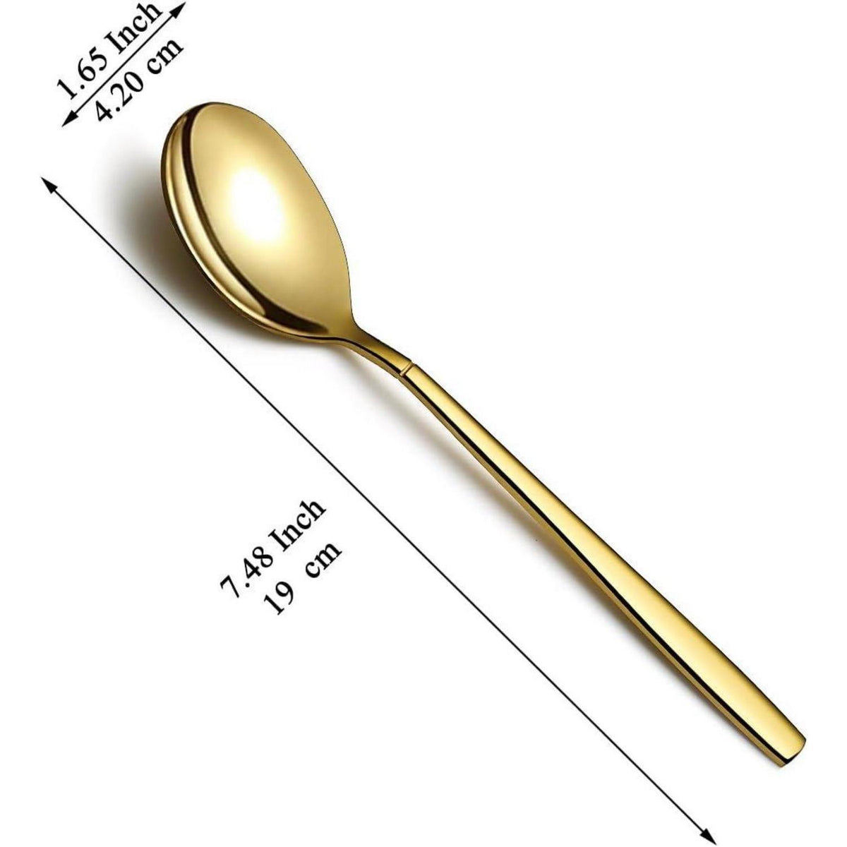 Suppenlöffel 12er Set Titan vergoldet Edelstahl modern
