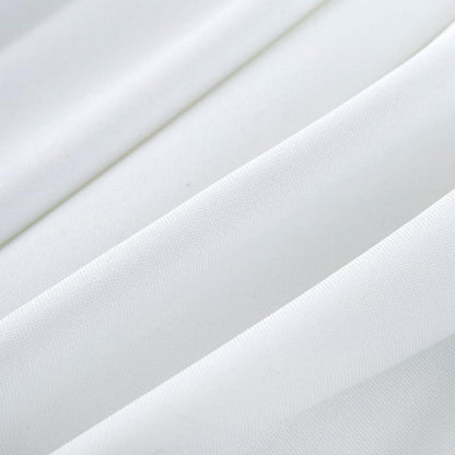 Runde Baumwollleinen Tischdecke 260 cm – Weiß
