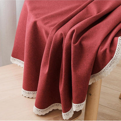 Runde Baumwollleinen Tischdecke Rosa 240 cm – Schutz & Stil