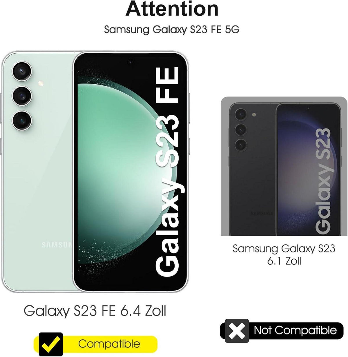 SPARIN Schutzfolie Samsung Galaxy S23 FE Panzer Glas 2 Stück