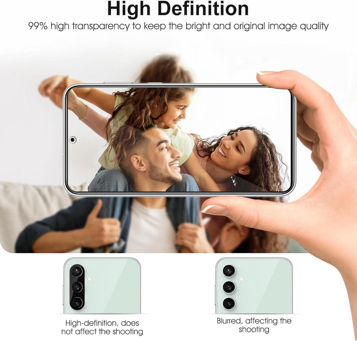SPARIN Panzer Schutzfolie Samsung Galaxy S23 FE 5G 9H Härte 2 Stück